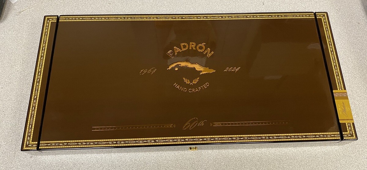 PADRON 60th Anniversary EMPTY Cigar / Humidor Box Maduro 19.75x9x2