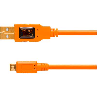 Tether Tools TetherPro USB 2.0 A Male to Micro B 5-pin orange Studioequipment