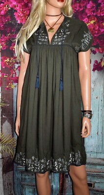 SUNDANCE CATALOG World Traveler Embroidered Dress X Small