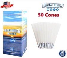 Elements Ultra Thin Rice Cones King Size 50 Pack & Fast Shipping