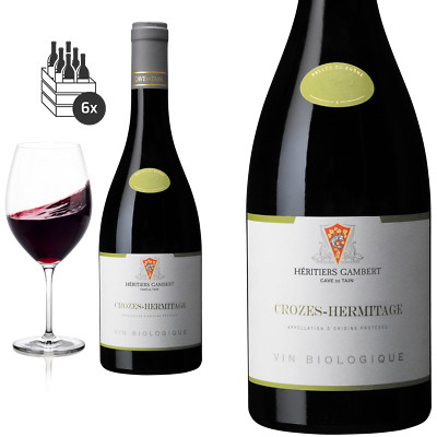 6er Karton 2021 Crozes-Hermitage rouge BIO trocken von Cave de Tain - Rotwein
