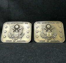 Two US Bicentennial Eagle Spirit Of America Belt Buckles 1776 1976 Vtg  .XTT321