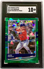 2020 Donruss Optic #131 Alex Bregman GREEN CRACKED ICE PRIZM /7 SGC 10 (1/7)