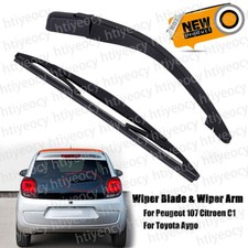For Peugeot 107 Citroen C1 Toyota Aygo Rear Windscreen Wiper Blade Arm Set