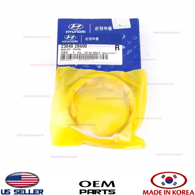 Genuine OEM Piston Ring Set 23040-2B600 - Fits Hyundai & Kia Models