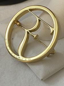 Authentic ROSA FAIZZAD SIGNATURE BROOCH 14K gold plated 304