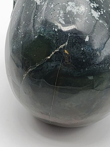 Natural Moss Agate "Large" Skull, Agate, Polished, Hand Carved Skull - Picture 12 of 17