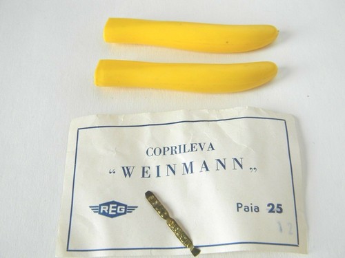 NOS REG Weinmann YELLOW Brake Lever Covers Sting Ray Muscle Bike Tourist Cafe - Picture 2 of 3