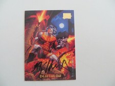 1994 MARVEL MASTERPIECES DEATHLOK CARD SIGNED GREG HILDEBRANDT, COA  POA