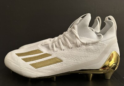 Adidas ADIZERO Primeknit White Gold Football Cleats Men display picture 1