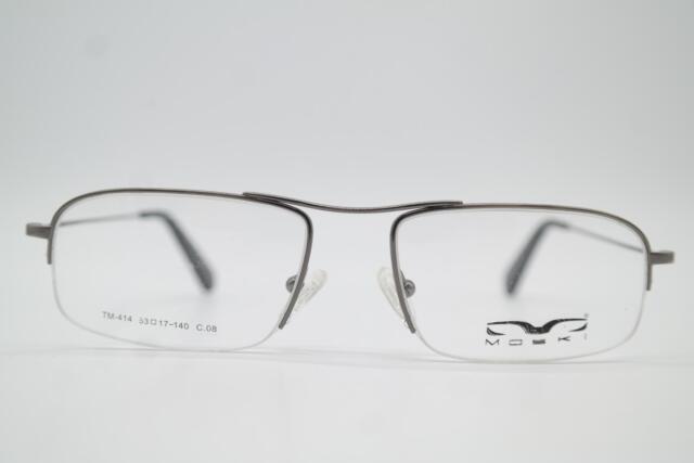 Vintage Glasses MOREL TM-414 Silver half Rim Frames Eyeglasses