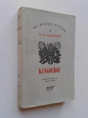 D.H. LAWRENCE " Kangourou " E.O. NUMEROTéE sur Alfa, Gallimard 1933 - Photo 1/2