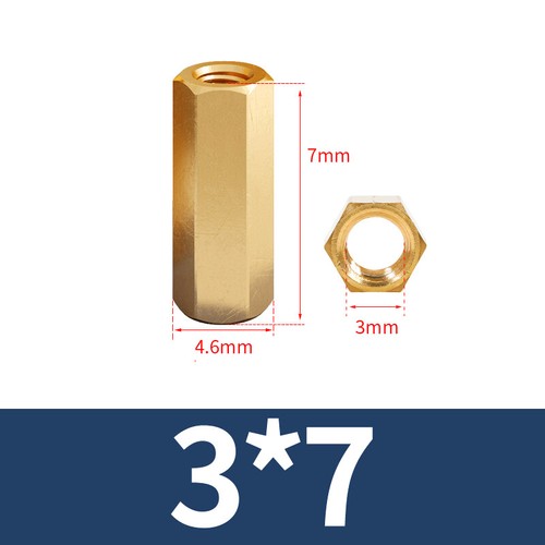Threaded Rod Connecting Nuts Allthread bar Brass Hexagon Connectors M2 to M6 - Picture 56 of 130