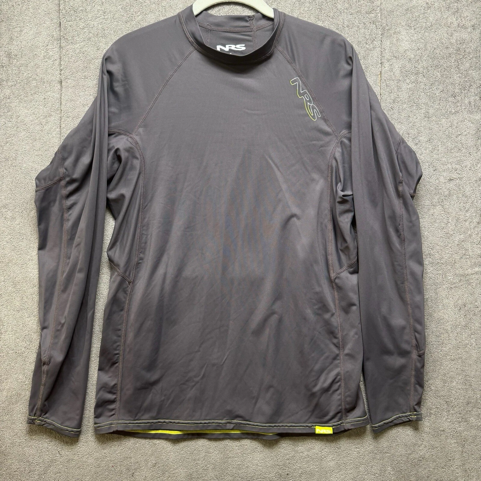 NRS Men’s Large Long Sleeve Rash Guard Black UPF 50 Sun Shirt Swim Surf Hiking