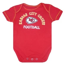 Kansas City Chiefs Infant One Piece Bodysuit Creeper Red - Brand New