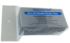 2.5x2.5 Unplasticized Coin Flips Double Pocket Holders 100 Archival Guardhouse