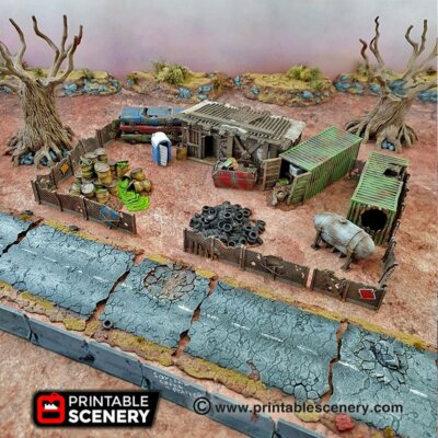 Tabletop Gaming Scatter Terrain Sci-Fi Gaslands Fallout - Schrottplatz