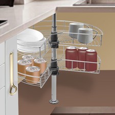 For Kitchen Spice Rack Turntable Skid Lazy Susan Turntable Cabinet Organizer