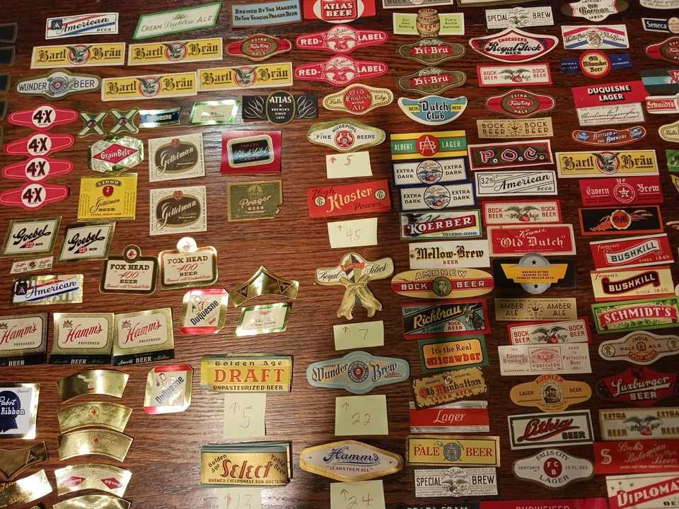 Lot of 200+ Vintage beer bottle labels, paper, foil eBay