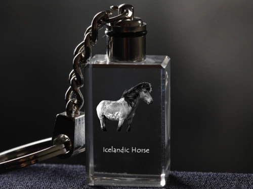 Icelandic Horse, Horse Crystal Keyring, Keychain, Crystal Animals USA