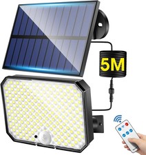 190LED Solar Motion Sensor Wall Light Outdoor Garden Security Flood Street Lamp