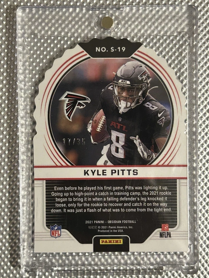 2021 Panini Obsidian - Supernova Kyle Pitts #S-19 /35 (RC) - Image 2 of 2