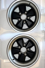 Used Pair Porsche Factory Alloy Wheels OEM 15x8 Fuchs Alloy Part # 91136102012