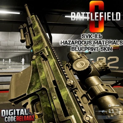 Battlefield 6 x Nvidia Rewards Exclusive - SVK-8.6 DMR HAZARDOUS MATERIALS Skin
