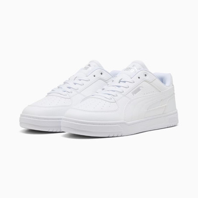 PUMA Caven III Sneaker Herren Weiß Leder Low Top EU 44,5 Freizeit
