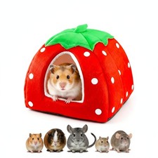 Strawberry Guinea Pig Bed Cozy Rabbit Hideout 9.8 x 11.62 Inch