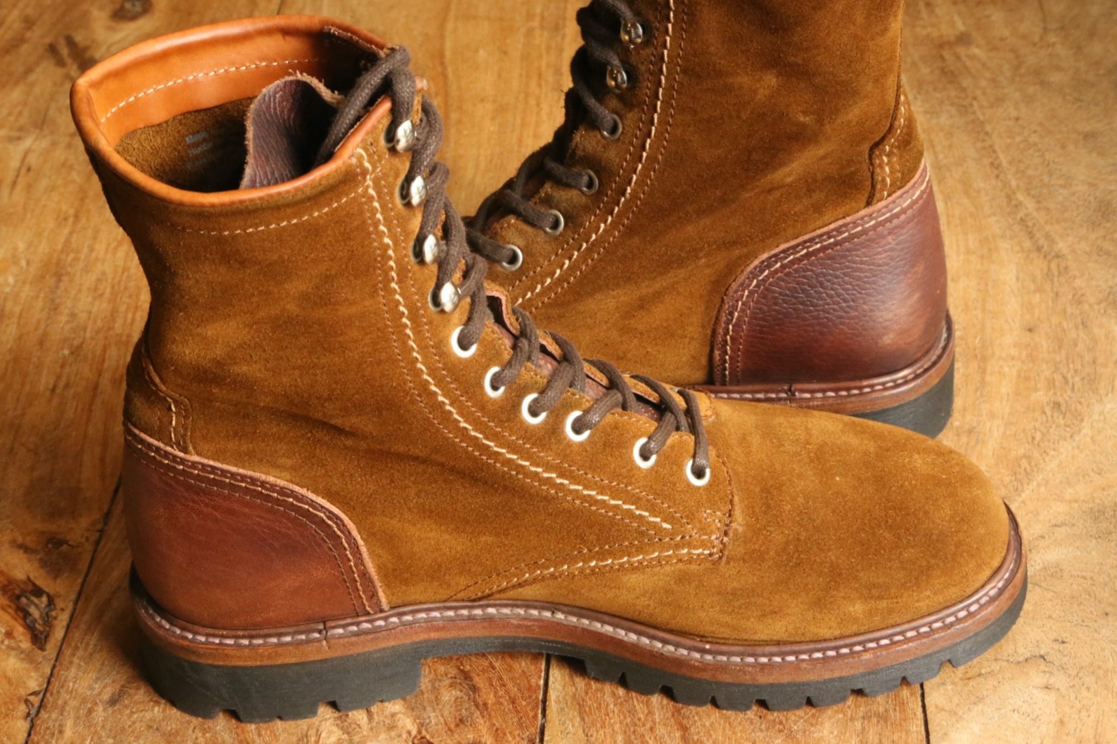 Belstaff Brown Leather Suede Lace Up Boots Shoes Men's UK 8 US 9 image 5