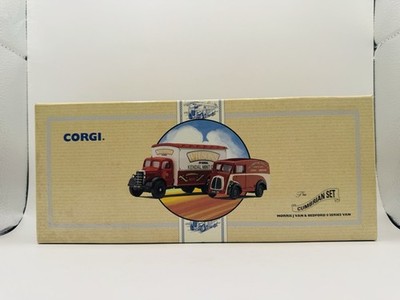 CORGI, THE CUMBRIAN SET - MORRIS J VAN & BEDFORD 0 SERIES VAN SET (1992)