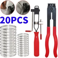 2Pcs CV Joint Boot Clamp Pliers Ear Type Banding Cutter Plier w 20PCS of Clips