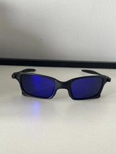 Oakley Juliet X-Metal Square Sunglasses Metal Vintage Blue Lenses Polarized