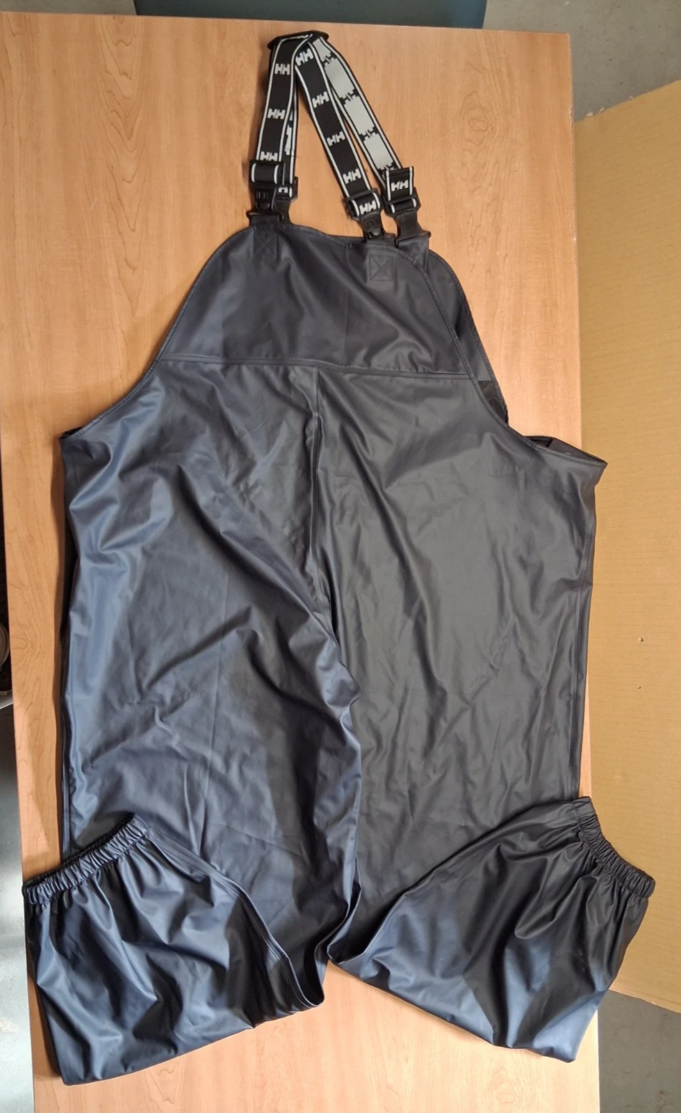 590 Helly Hansen Mandal Bib Overalls XXL Navy Waterproof Workwear PVC Coated