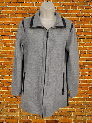 FRAUENSCHUH GRAUER MANTEL GRÖSSE 2 MEDIUM MERINOWOLLE HANDGEFERTIGT DAMEN LTD EDTN JACKE