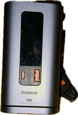 BASEUS DOCKING STATION, 11 IN 1, TRIPLE DISPLAY, 4K, USB PD - SPACE GRAY
