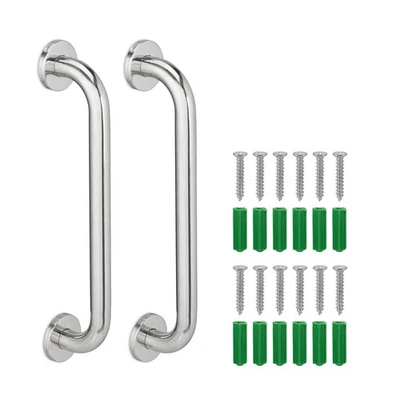 Barres d'appui de salle de bain main courante murale 30 cm 200 kg 320 g inox - Photo 1/4