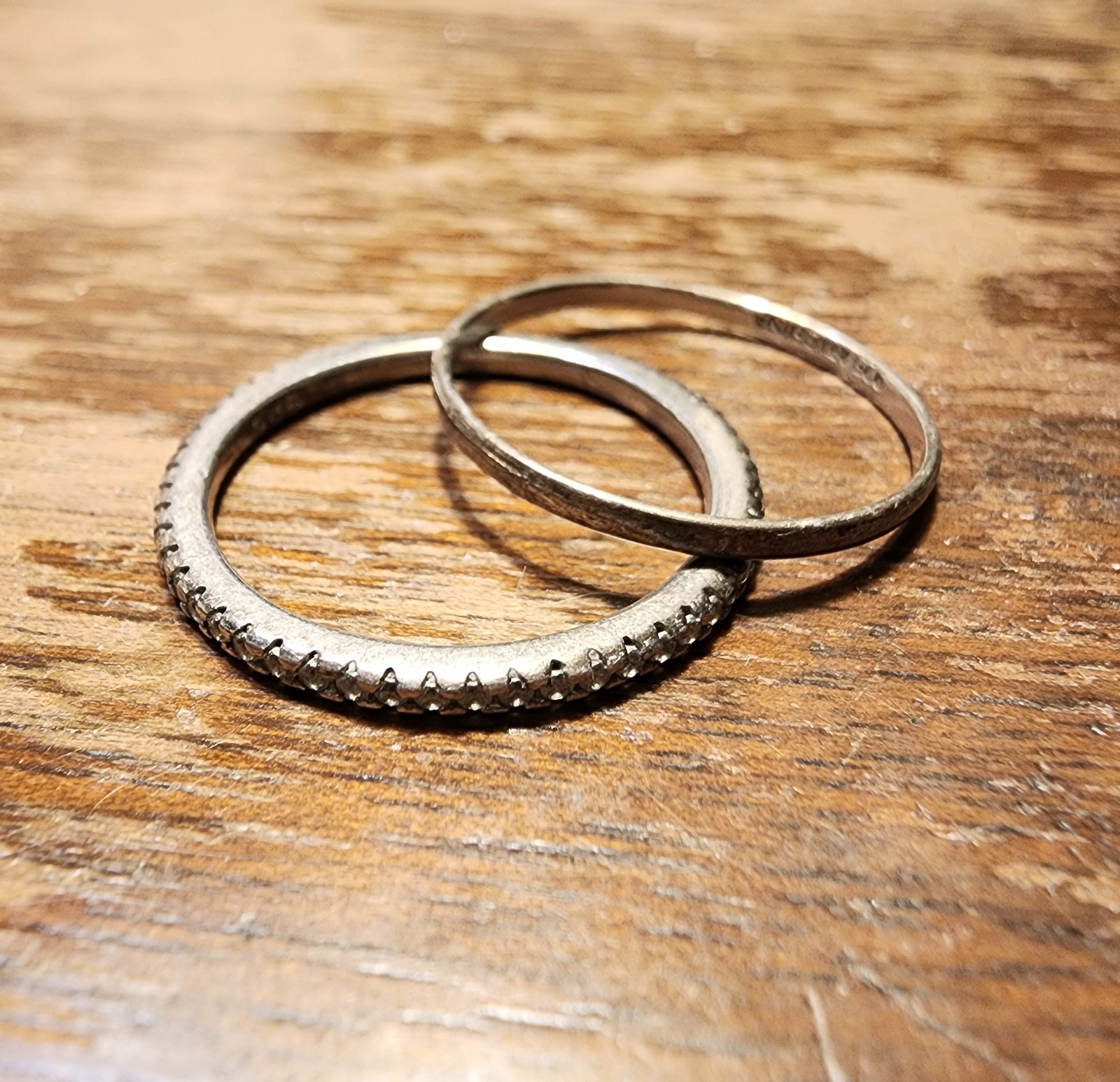 Vintage 925 Sterling Silver Thin Stackable Eterni… - image 13