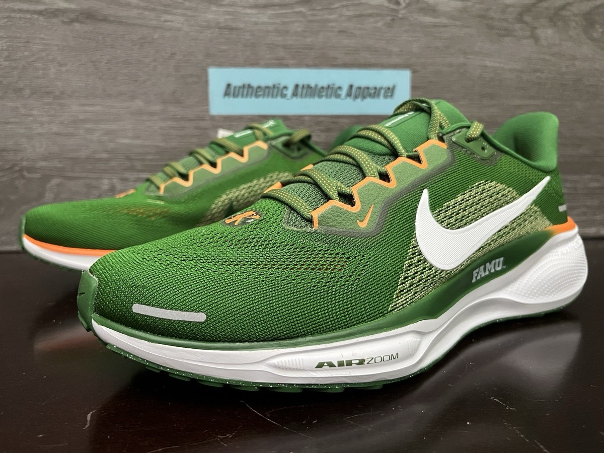 Nike Air Zoom Pegasus 41 “FAMU” Green White Orange Shoes 