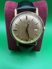Vintage Timex Date Watch Gold Tone Men’s Wristwatch Runs Well Mechanical