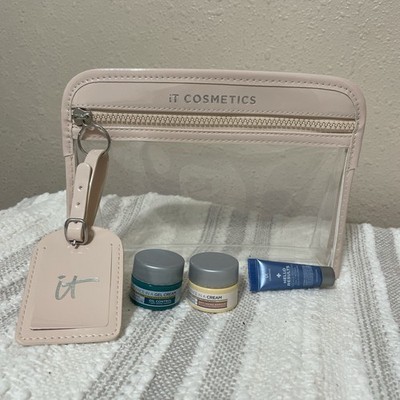 IT Cosmetics Travel Size Moisturizers & Retinol Serum Set with Cosmetic Bag