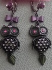 Vintage Betsy Johnson Owl Earrings — photo 1