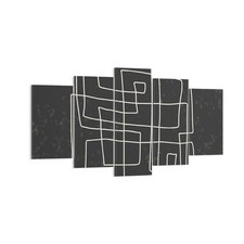 Quadro su Tela 160x85cm In bianco e nero labirinto linea Stampe Immagini Murale