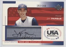 2004 USA Baseball 25-Year Anniversary Signatures Black Ink Jim Parque Auto 0c41