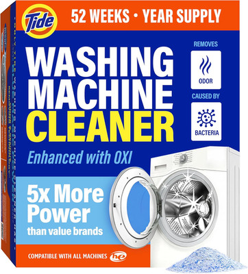 Washing Machine Cleaner 52 Week Supply with Oxi for Front and Top Loader Washer