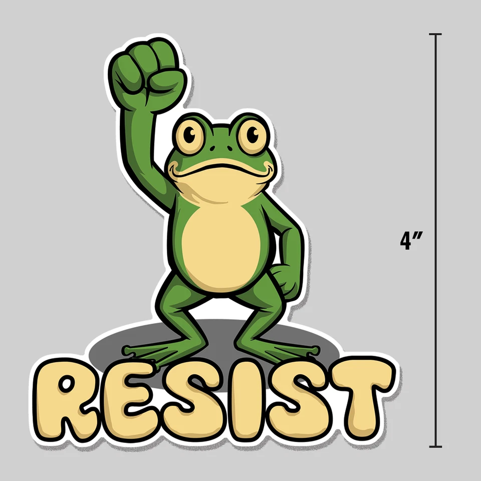 ACORN TACTICAL Frog Protest Sticker "Resist" Portland Anti-Fascist Anti-ICE 4" Vinyl Decal