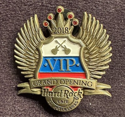 Hard Rock Cafe St. Petersburg Grand Opening Guitar VIP Pin New Limited Edition