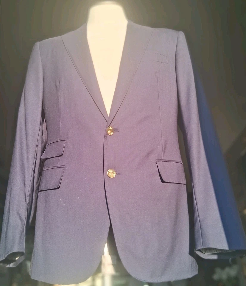 Blazer Ralph Lauren Etiqueta Púrpura Gregory Lana A Medida a Mano Serge Mrsp 3225 EE. UU. Foto 4 de 4