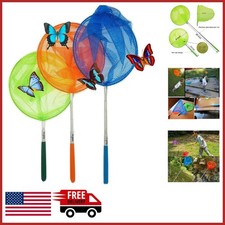 Outdoor Toy for Kids - 3 Pack Telescopic Butterfly Nets for Insect Catching
